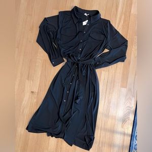 NWT•GAP Black Button up Dress - XL